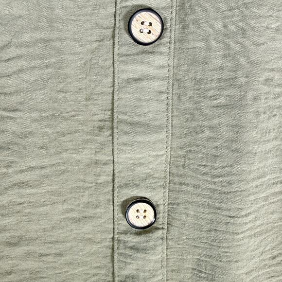 Retrology Women's Midi Skirt Green Olive Boho Chic Flowy Peasant Size Large - Picture 3 of 8